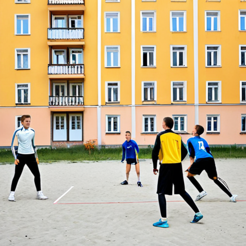 배구의 인기 상승과 이유 - **Prompt:** A group of fully clothed young adults playing amateur volleyball on a sunny day in a typ...
