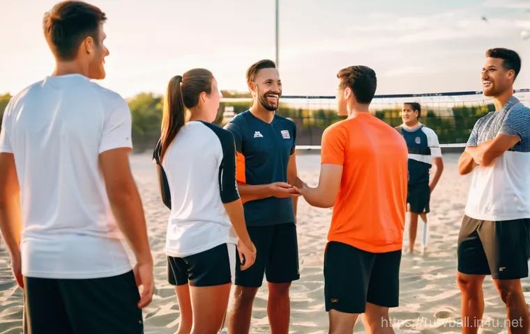 배구 훈련소 후기 - **Intense Technical Training and Coaching Feedback:** A focused, mid-action shot of a male volleybal...