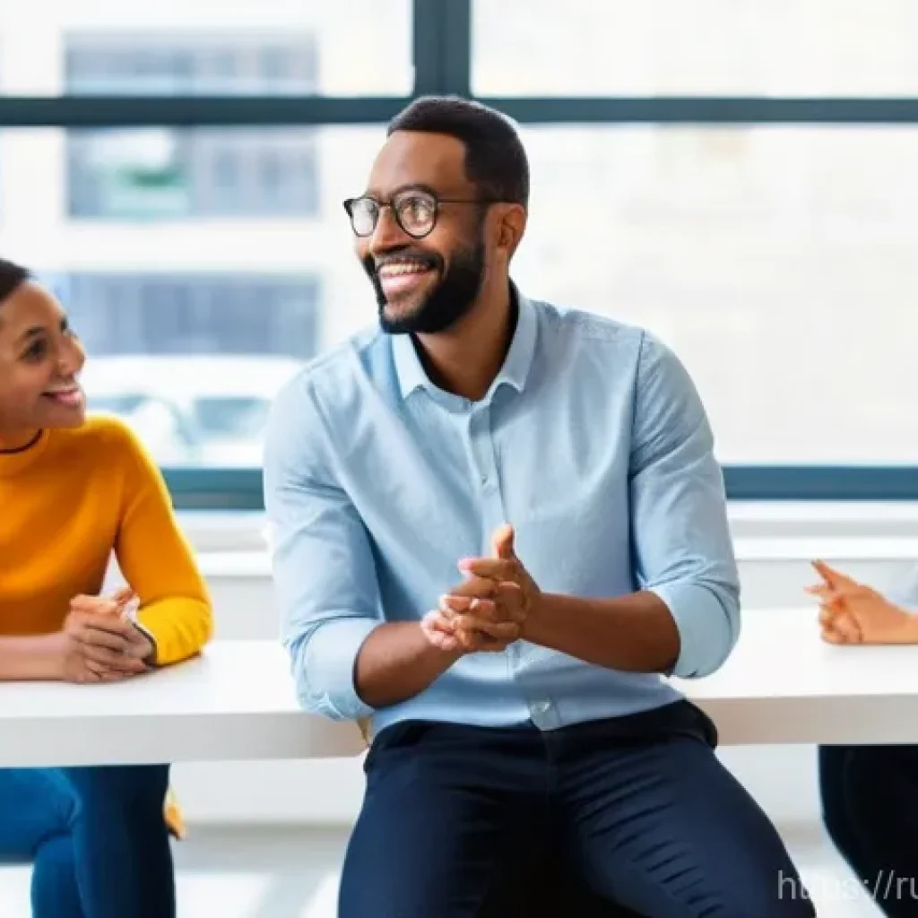 리시브 기술 향상 팁 - **Prompt:** "A diverse group of adults, dressed in smart-casual, non-revealing attire, engaged in an...