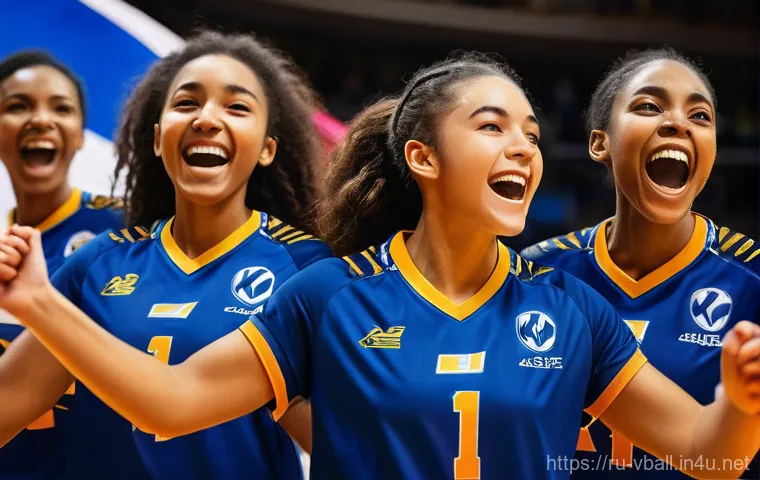 배구 배너 제작 팁 - **Image Prompt: Dynamic Team Celebration with a Mottled Banner**
    A vibrant and dynamic image of ...