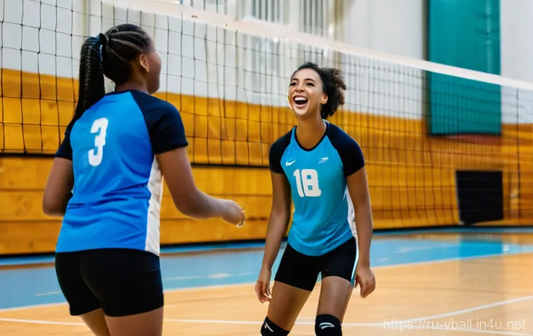 배구 초보용 장비 세트 - **"A dynamic shot of a young male volleyball player, around 17 years old, executing a receive on a b...