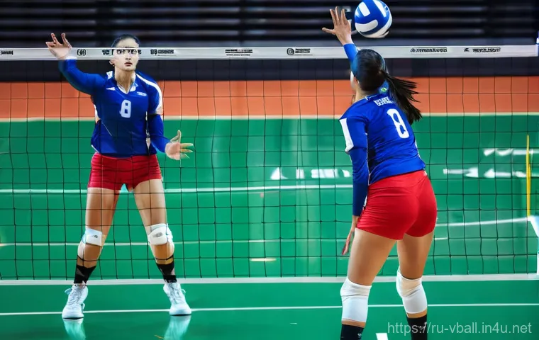 배구 실력 테스트 - **Prompt:** A dynamic shot of a male volleyball player in mid-air, powerfully spiking a volleyball o...