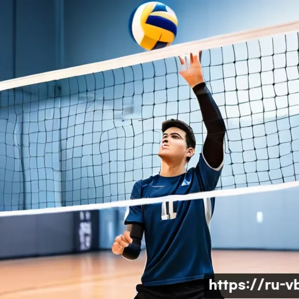 배구 훈련 소모품 - **Prompt 1: Virtual Reality Volleyball Training Session**
    "A male volleyball player, in his mid-...