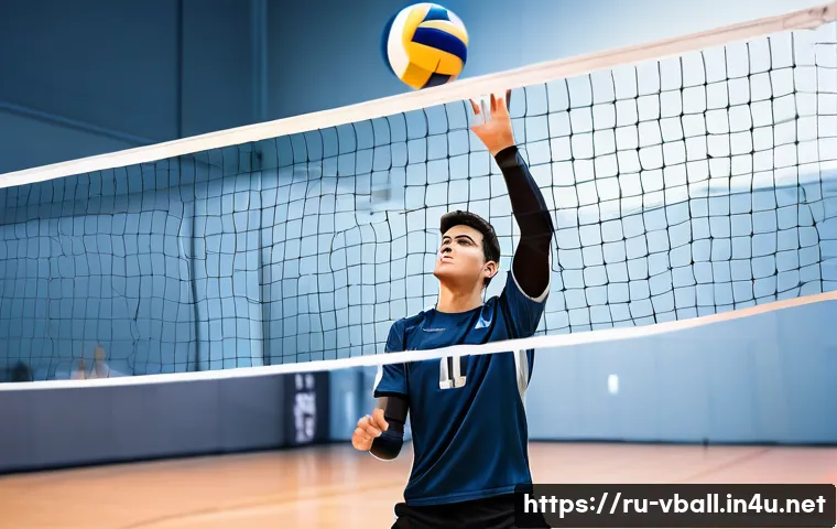 배구 훈련 소모품 - **Prompt 1: Virtual Reality Volleyball Training Session**
    "A male volleyball player, in his mid-...