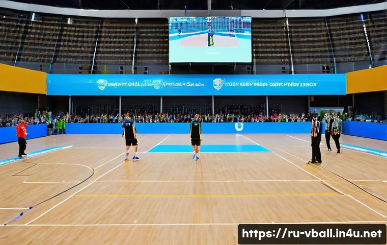 배구 대회 운영비 계산 - A modern indoor volleyball sports hall in Moscow, Russia, showcasing bright LED lighting and spaciou...