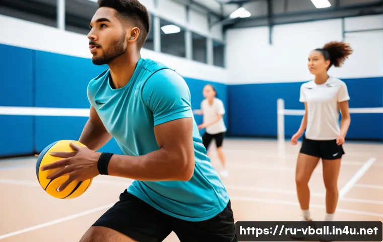배구 시즌별 훈련 계획 - A dynamic volleyball training scene showing a diverse group of young athletes practicing general phy...
