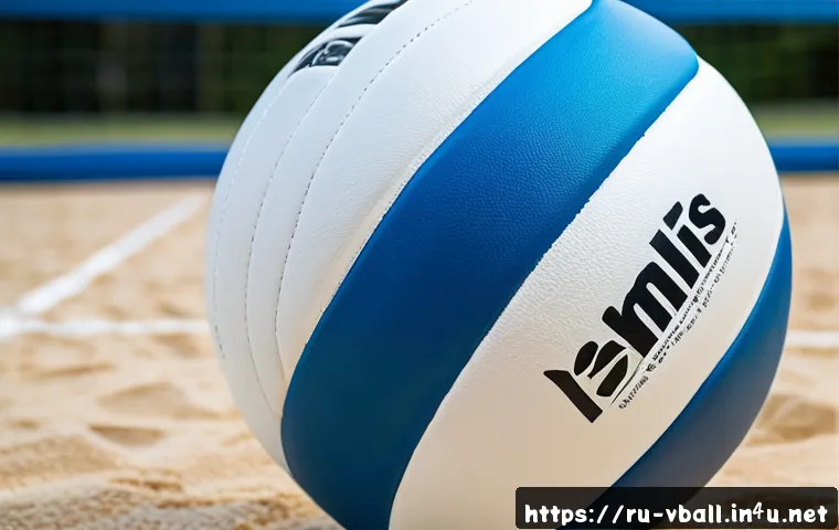 배구 장비 대여 시 체크리스트 - A high-quality volleyball made of synthetic leather with a soft surface texture, showing detailed st...